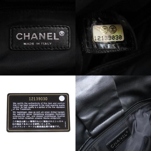 CHANEL Black Coated Canvas Shoulder Bag - Picture 6 of 11